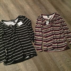 2 Rue21 shirts size Xs NWT